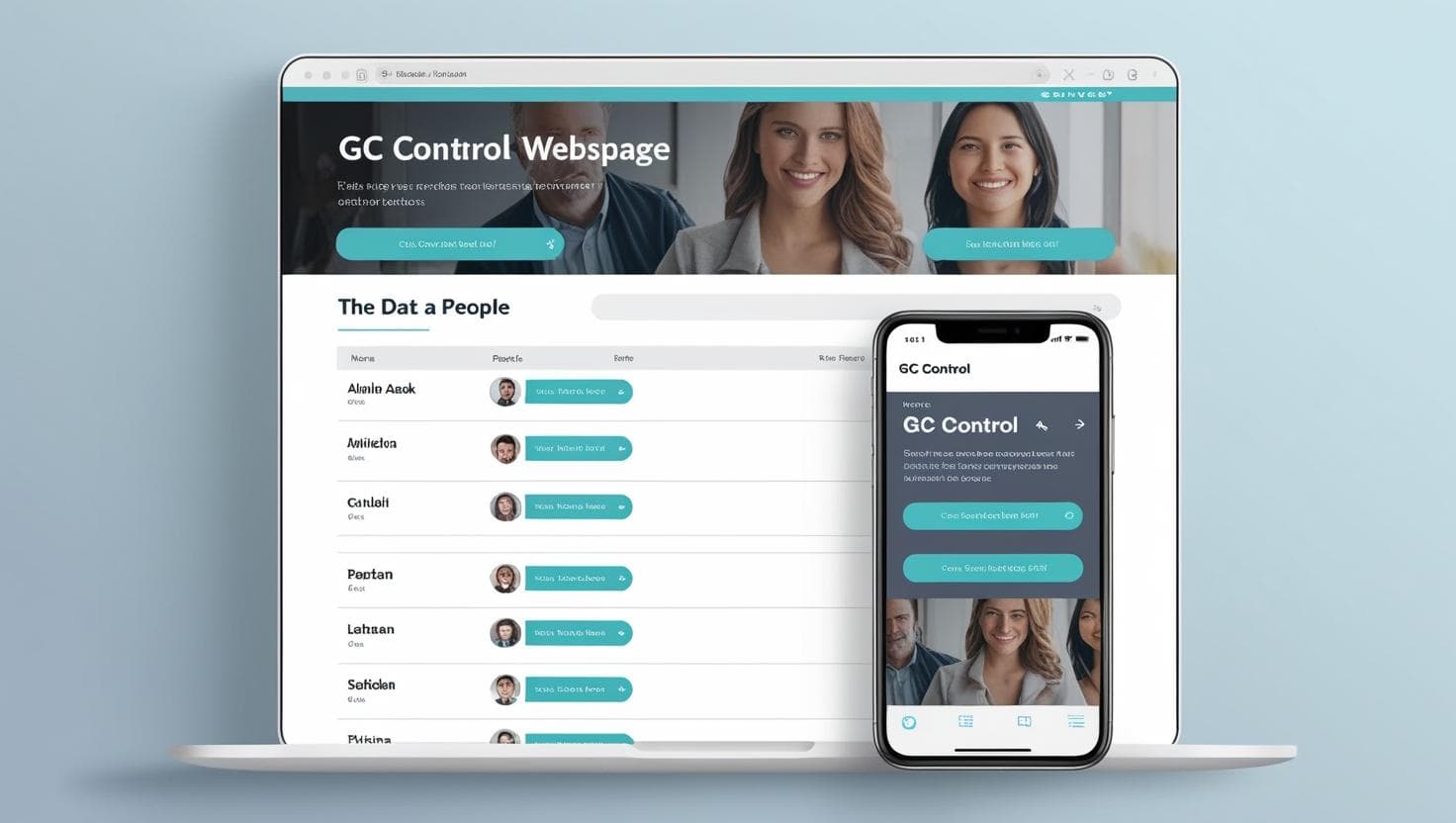 Screenshots of the dashboard project showing desktop version