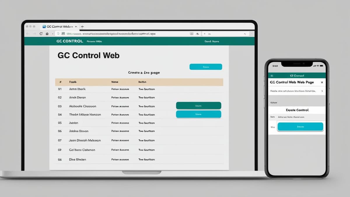 Screenshot of the dashboard project showing mobile version